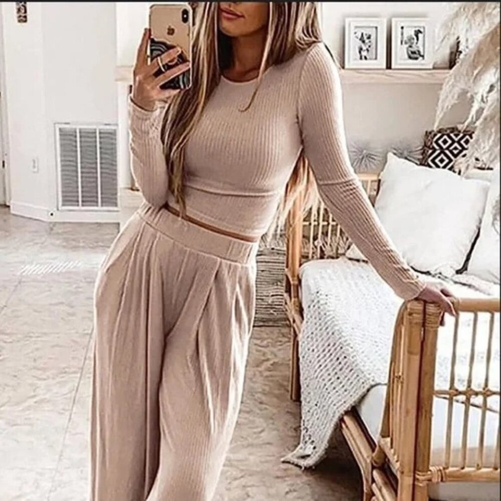 By Together Ribbed Knit Set, S